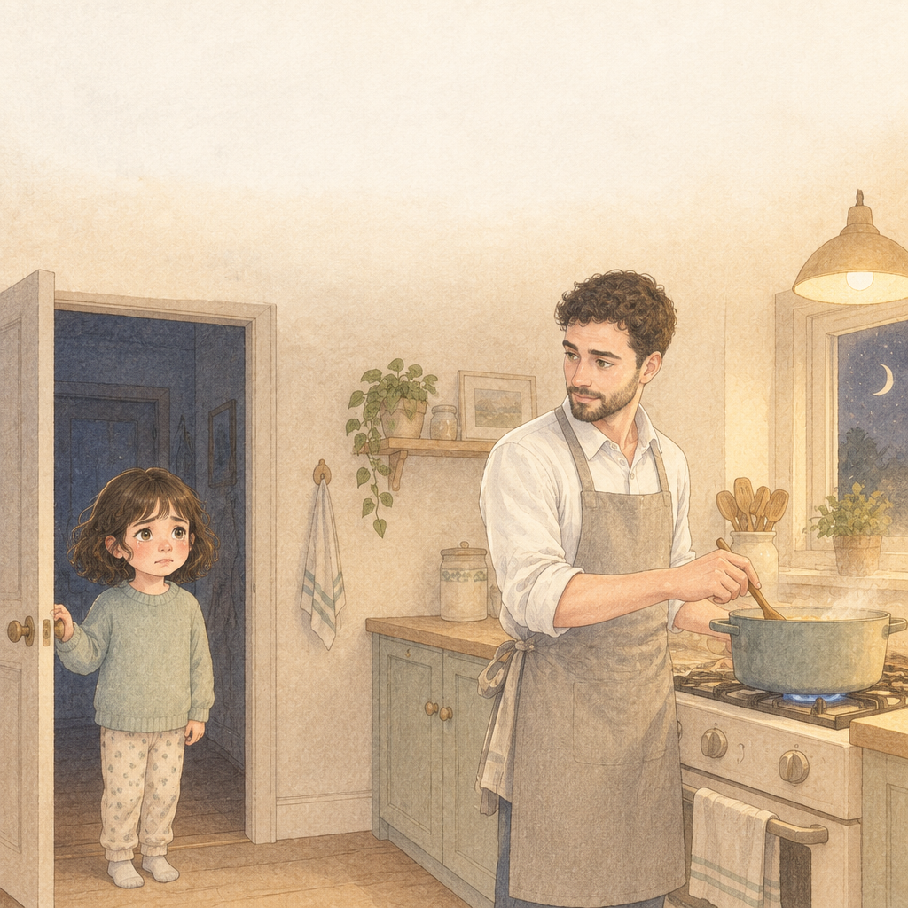 Quien regala sale dibujado en el cuento junto al niño protagonista